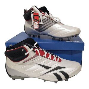 Reebok Men's Bulldodge Mid M2 III KFS Lacrosse Cleats in White/Black/Red Size 14
